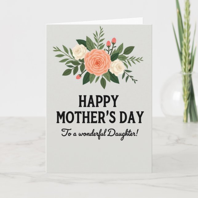 Striped Daughters Day Card (Front)