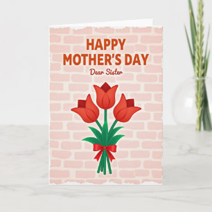 Striped Dear Sister Card