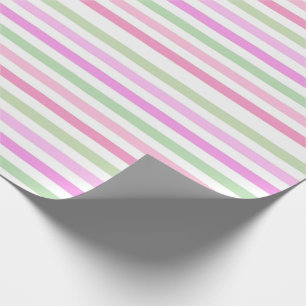 Striped delicate pattern wrapping paper