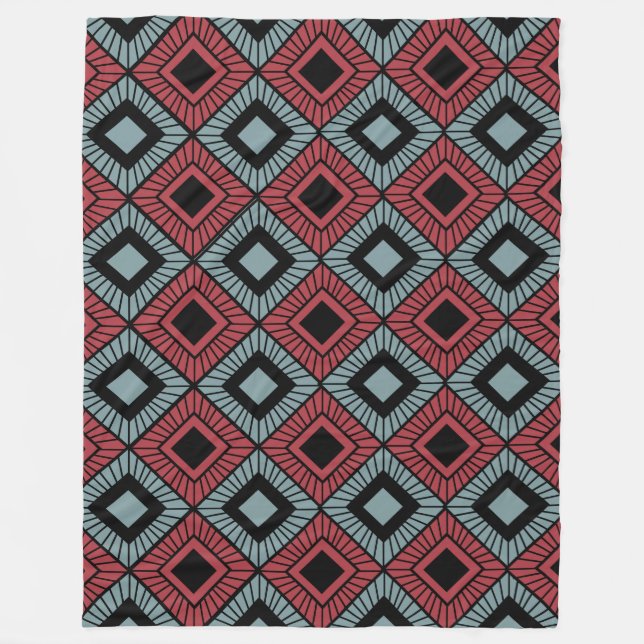 Striped Diamonds Fleece Blanket (Front)