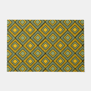 Striped Diamonds - Green  Doormat
