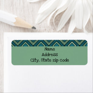 Striped Diamonds - Teal