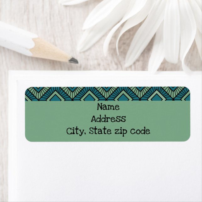 Striped Diamonds - Teal  (Insitu)