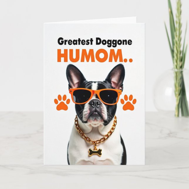 Striped Dog Portrait Card (Front)