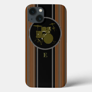 striped drum music customisable iPhone 13 case