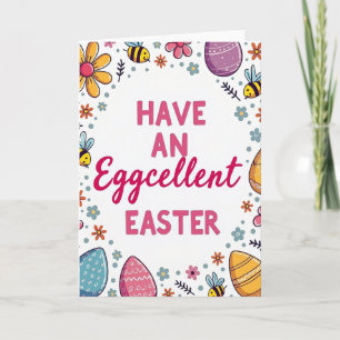 Striped Easter Ovoids Card