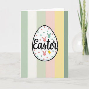 Striped Easter Pattern Card
