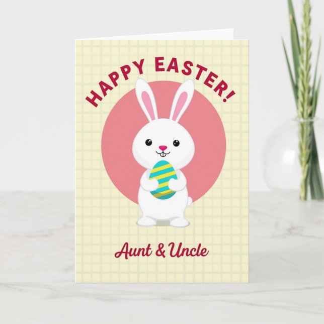Striped Egg Celebration Card (Front)