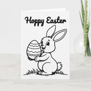 Striped Egg Happy Holiday Card