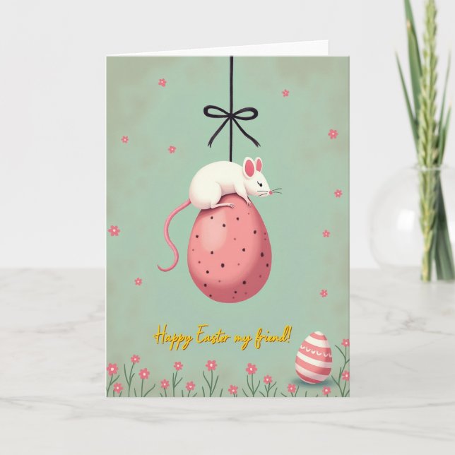 Striped Egg Spring Card (Front)