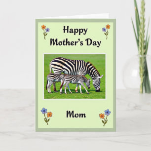 Striped Equine Mothers Day Card