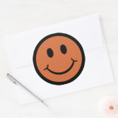 Striped Face Classic Round Sticker (Envelope)