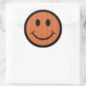 Striped Face Classic Round Sticker (Bag)