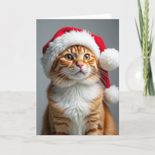 Striped Feline Holiday Card