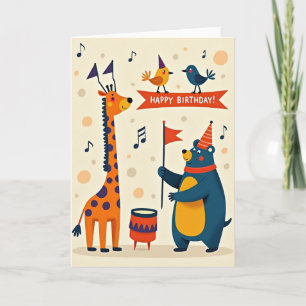 Striped Festive Friends Card