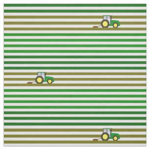 Striped Field & Tractor Fabric