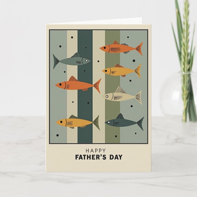 Striped Fish Fathers Day Card (Front)