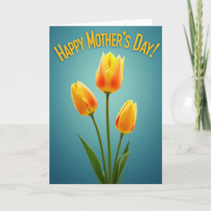 Striped Floral Blooms Card