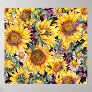 Striped Floral: Colourful Indian Ornament Poster