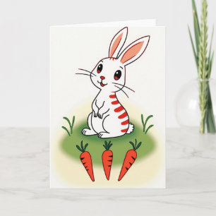 Striped Friend Hello Card