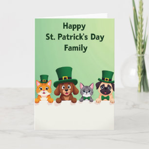 Striped Friends St Patricks Day Card
