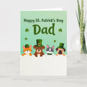 Striped Fur Happy St Patricks Card