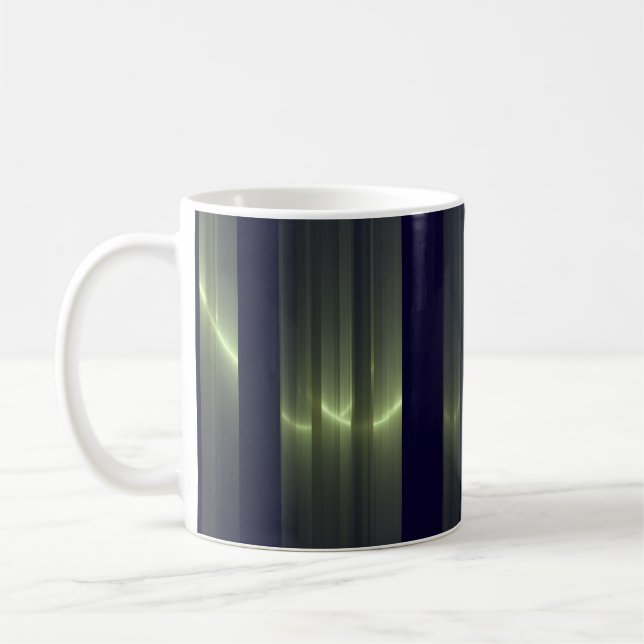 Striped glossy geometric decoration coffee mug (Left)