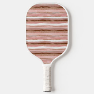 Striped Gold Glitter Pink Pickleball Paddle