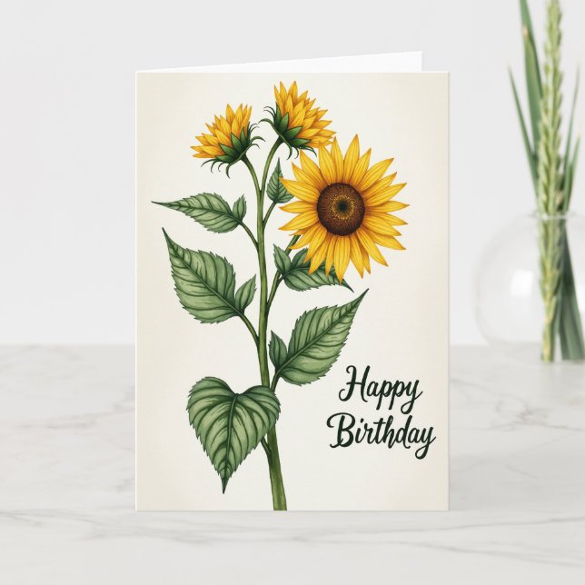 Striped Graceful Stalk Card (Front)