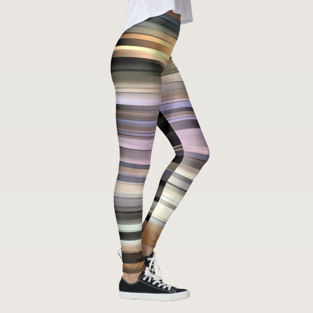 Striped Gradient Abstract Leggings (Right)