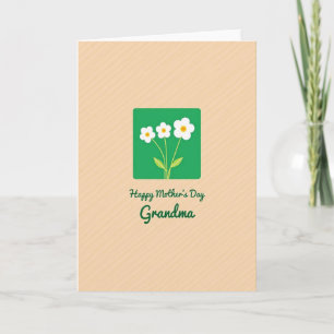 Striped Grandmas Floral Day Card