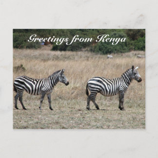 striped greetings postcard