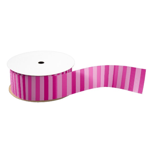 Striped Grosgrain Ribbon: Pink Stripes Ribbon (Spool)
