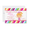 Striped Gymnast Birthday Party Invitation
