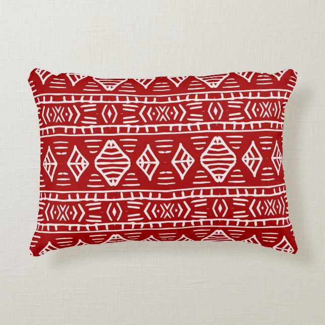 Striped hand painted seamless pattern with ethnic  decorative cushion (Front)