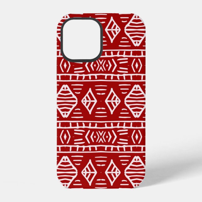 Striped hand painted seamless pattern with ethnic  iPhone case (Back)