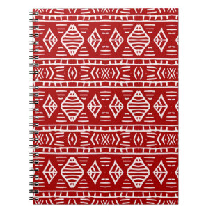 Striped hand painted seamless pattern with ethnic notebook
