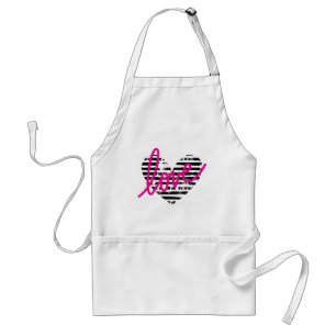 Striped Heart Love Design Standard Apron