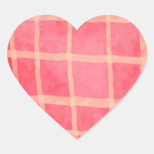 Striped Heart Sticker