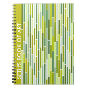 Striped in Green Notebook