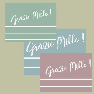 Striped Italian Thank You Postcard