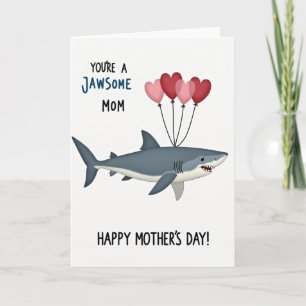 Striped Jawsome Mom Card