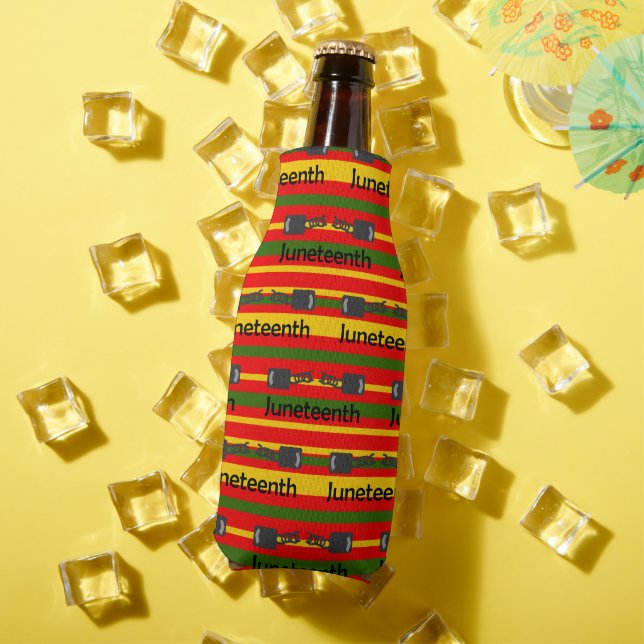 Striped Juneteenth  Bottle Cooler (In Situ Summer)