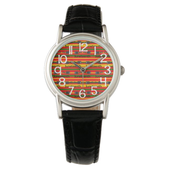 Striped Juneteenth  Watch (Front)