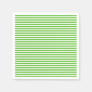 Striped Kelly Green Paper Napkins