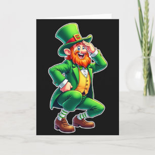 Striped Leprechaun Fun Card