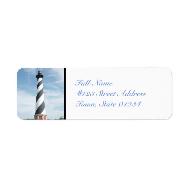 Striped Lighthouse Mailing Labels (Front)