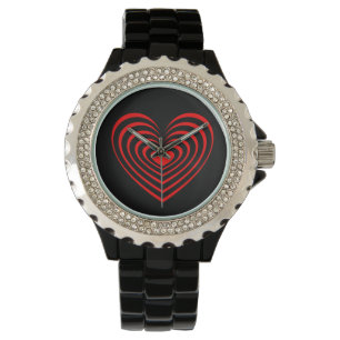 Striped Lined Heart Watch