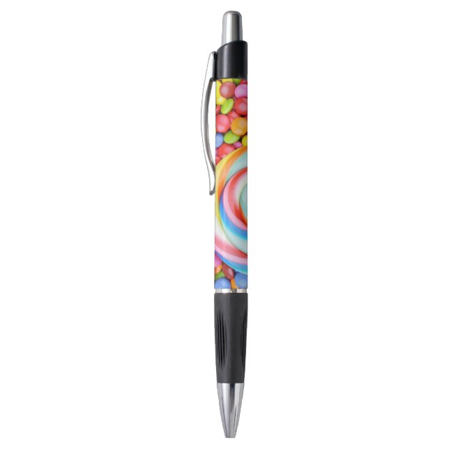 Striped Lollipop And Multicolored Smarties (Top (Vertical))