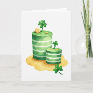 Striped Luck O Green Card